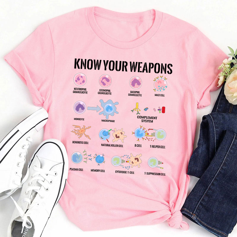 Know Your Weapons Science Icon Teacher T-Shirt