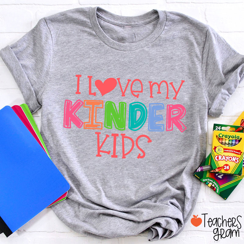 Personalized I Love My Little Kiddo Grade Teacher T-Shirt