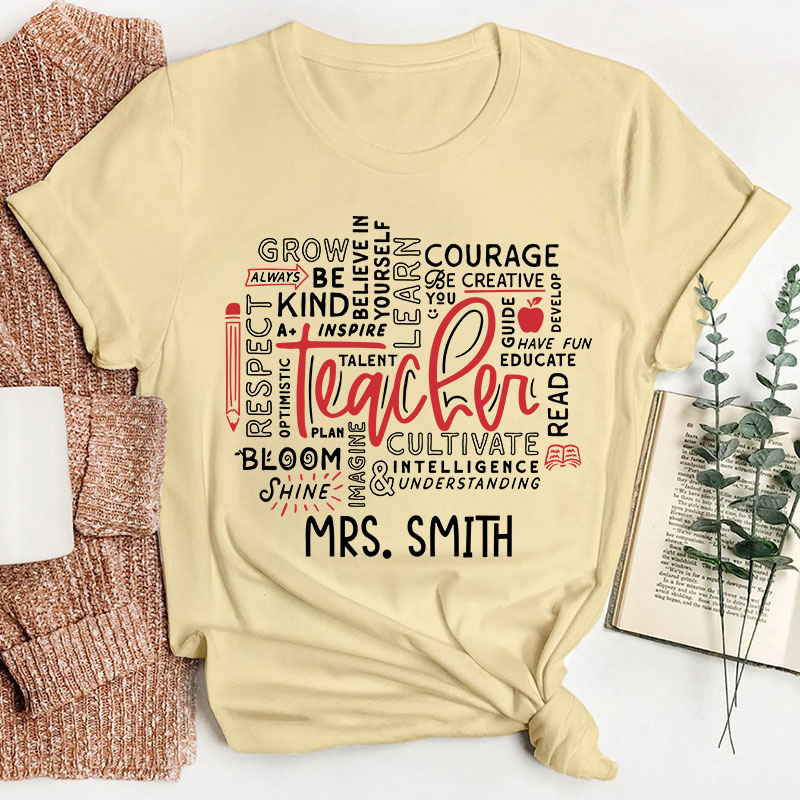 Personalized What Makes A Teacher Great Teacher T-Shirt