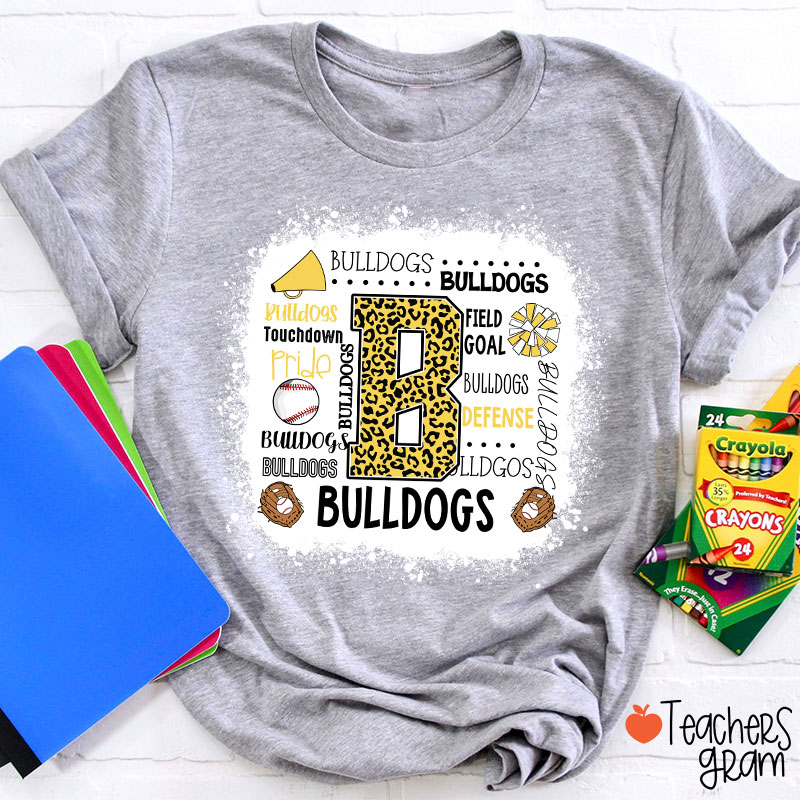 Personalized Team Typography Mascot Teacher T-Shirt