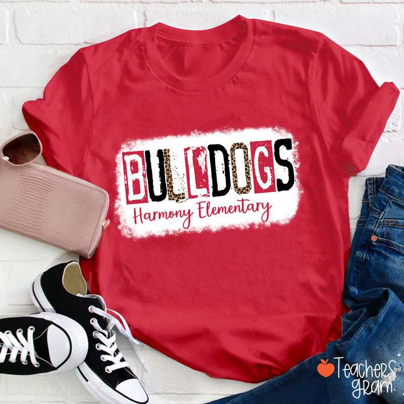 Personalized Mascot Inkjet Word Art Teacher T-Shirt
