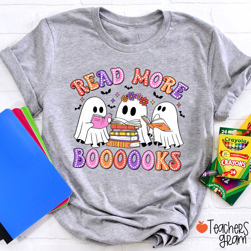 Read More Boooooks Ghost Halloween Teacher T-Shirt