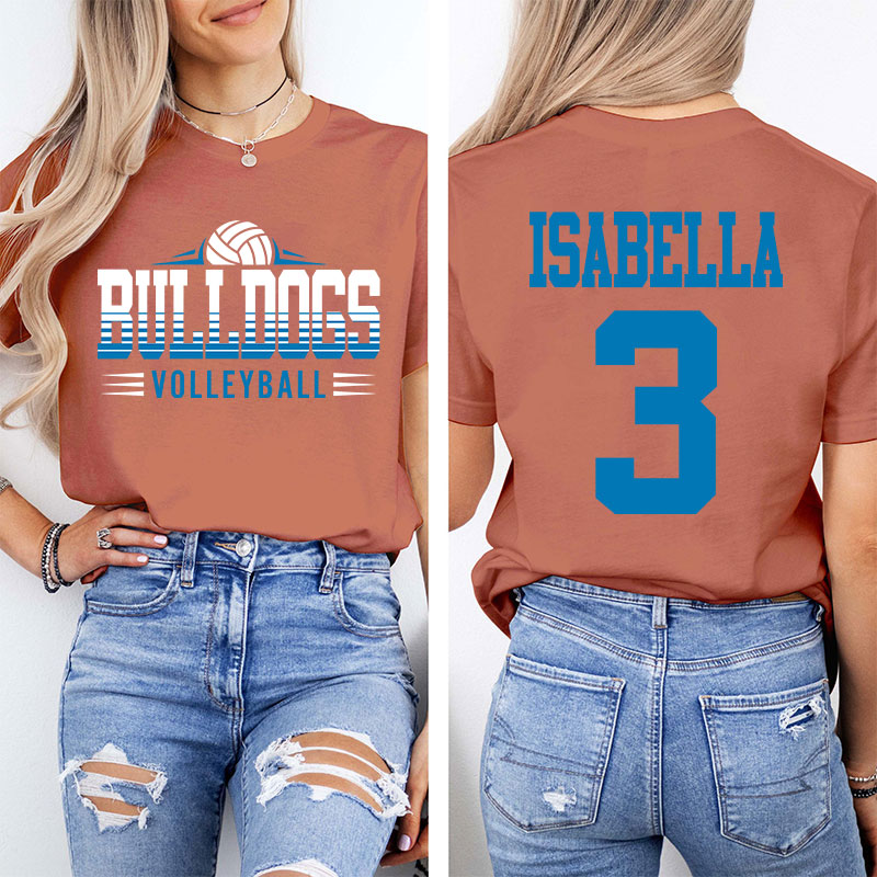 Personalized Mascot And Sport Go Game Day Teacher Two Sided T-Shirt