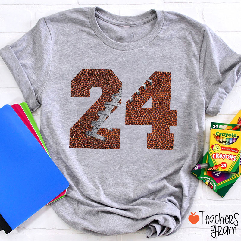 Personalized Number Game Day Teacher T-Shirt