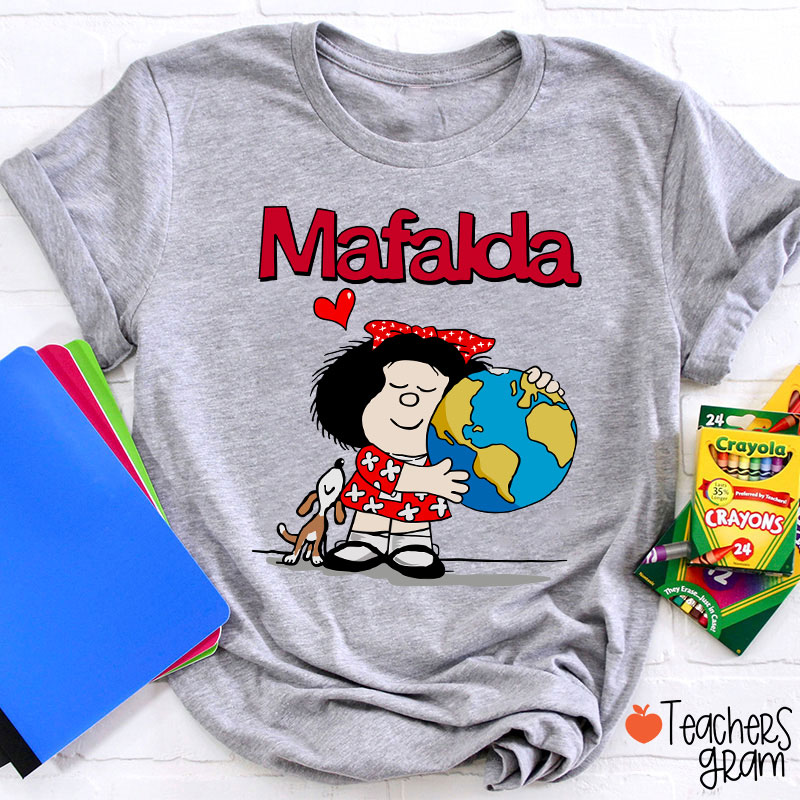 Mafalda Cute Cartoon Spanish Teacher T-Shirt