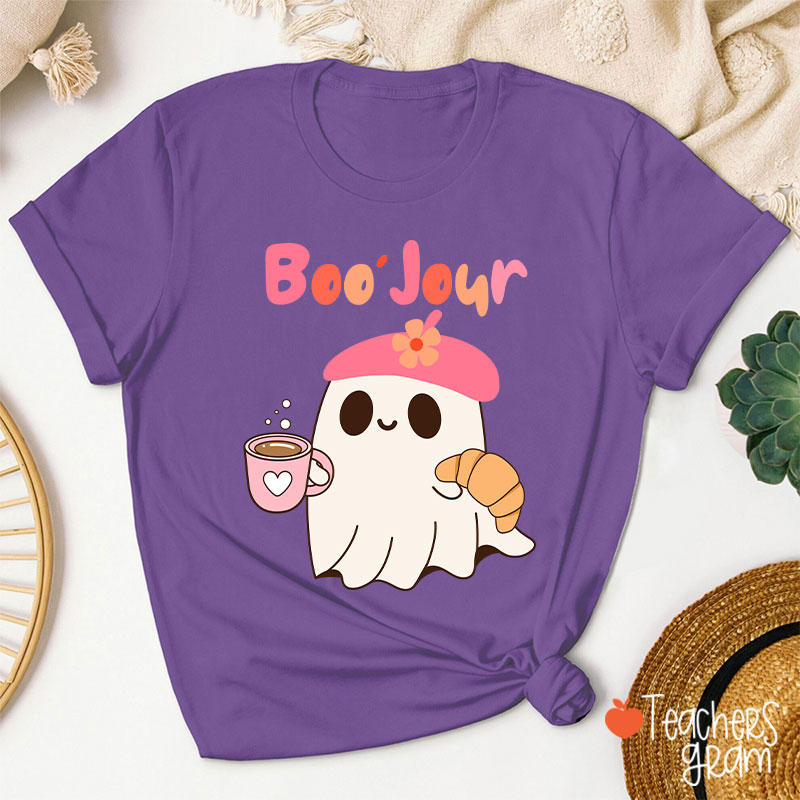 Boo Jour Cute Ghost French Teacher T-Shirt