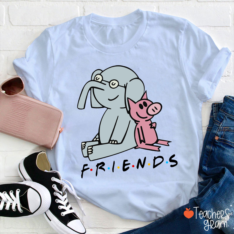 Elephant Good Friends Teacher T-Shirt