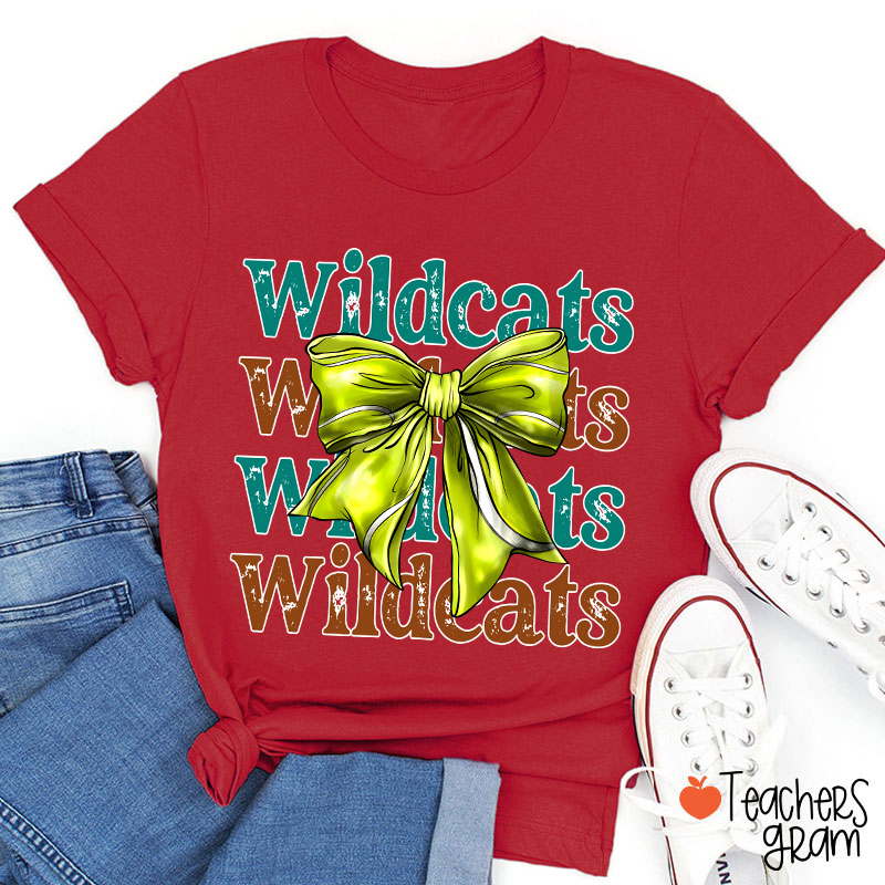 Personalized Mascot And Sport Bow Game Day Teacher T-Shirt