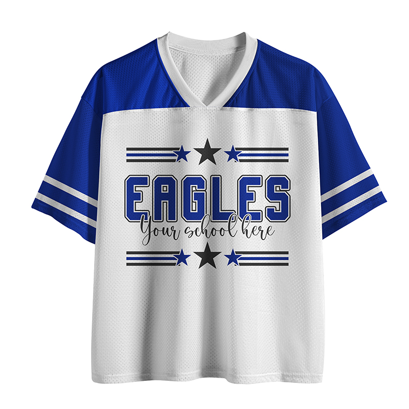 Personalized Star And Stripes Mascot Teacher Mesh Jersey