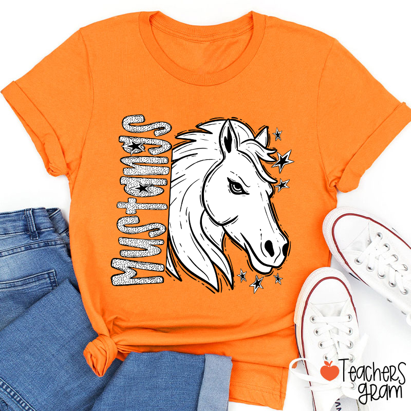 Personalized Mascot Graphic Bold Game Day Teacher T-Shirt