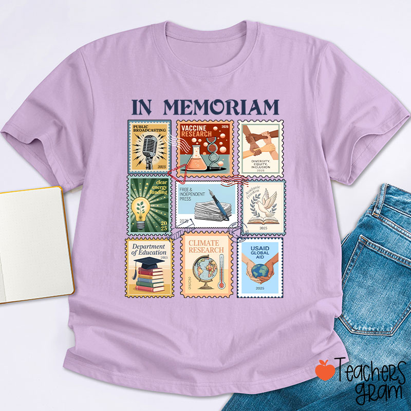 Retro In Memoriam Teacher T-Shirt
