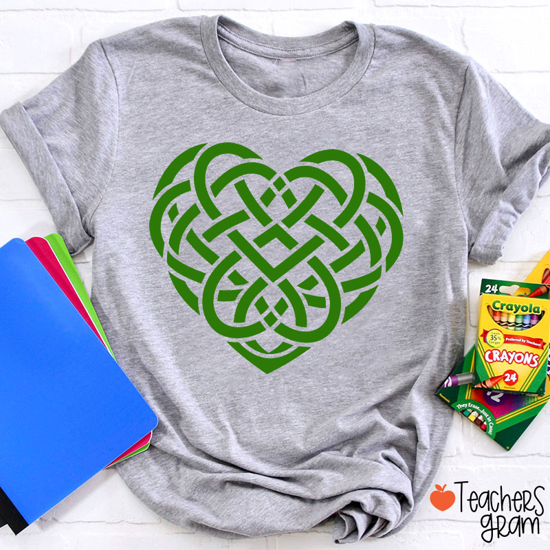 Celtic Heart St. Patrick's Day Teacher T-Shirt