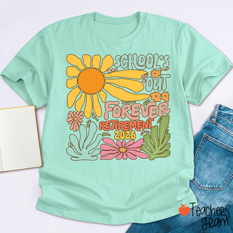 Personalized Colorful Sunflowers And Text Teacher T-Shirt