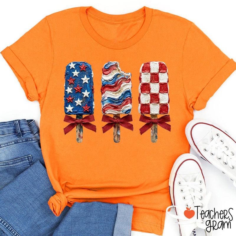 Patriotic Popsicle Teacher T-Shirt
