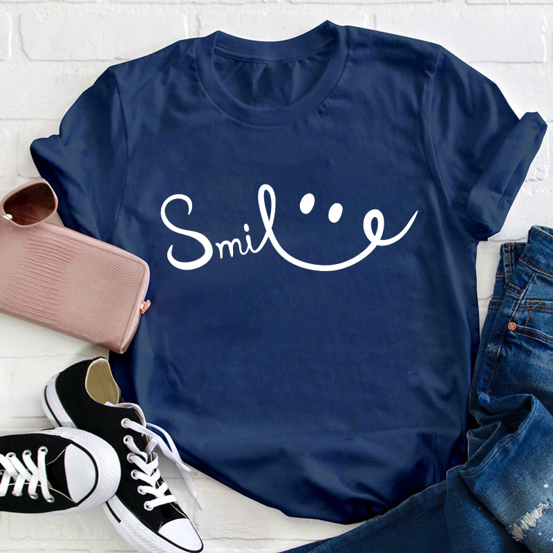 Smile Face Teacher T-Shirt