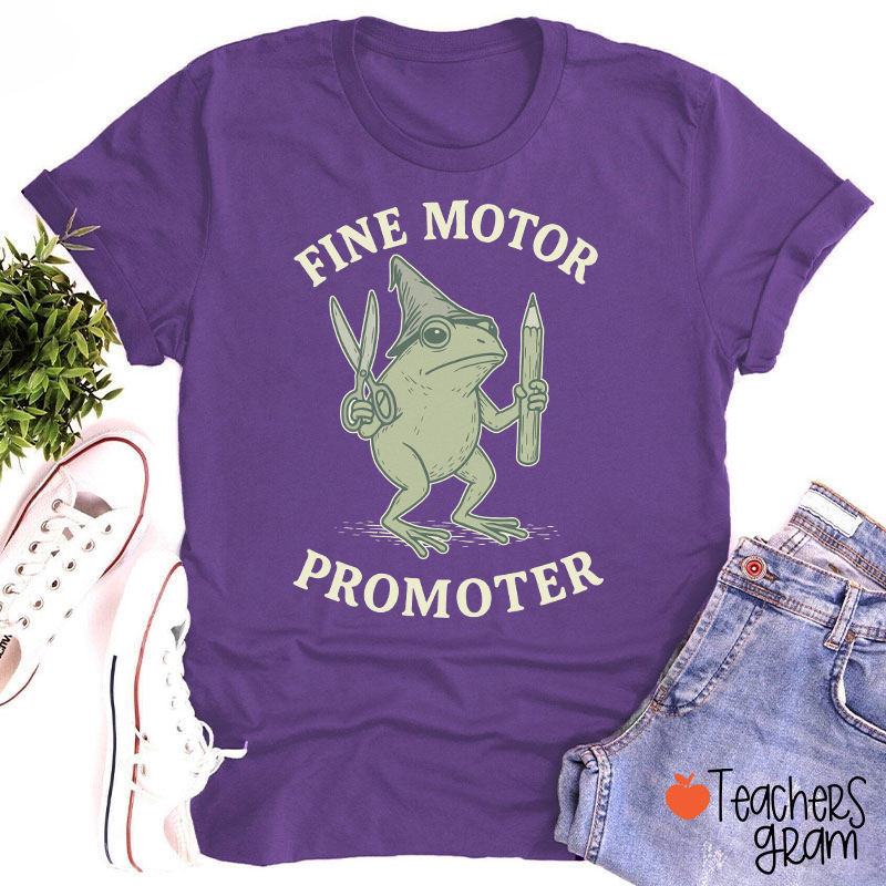 Fine Motor Promoter Wizard Frog OT Teacher T-Shirt