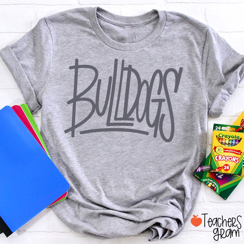 Personalized Mascot Simple Script Teacher T-Shirt