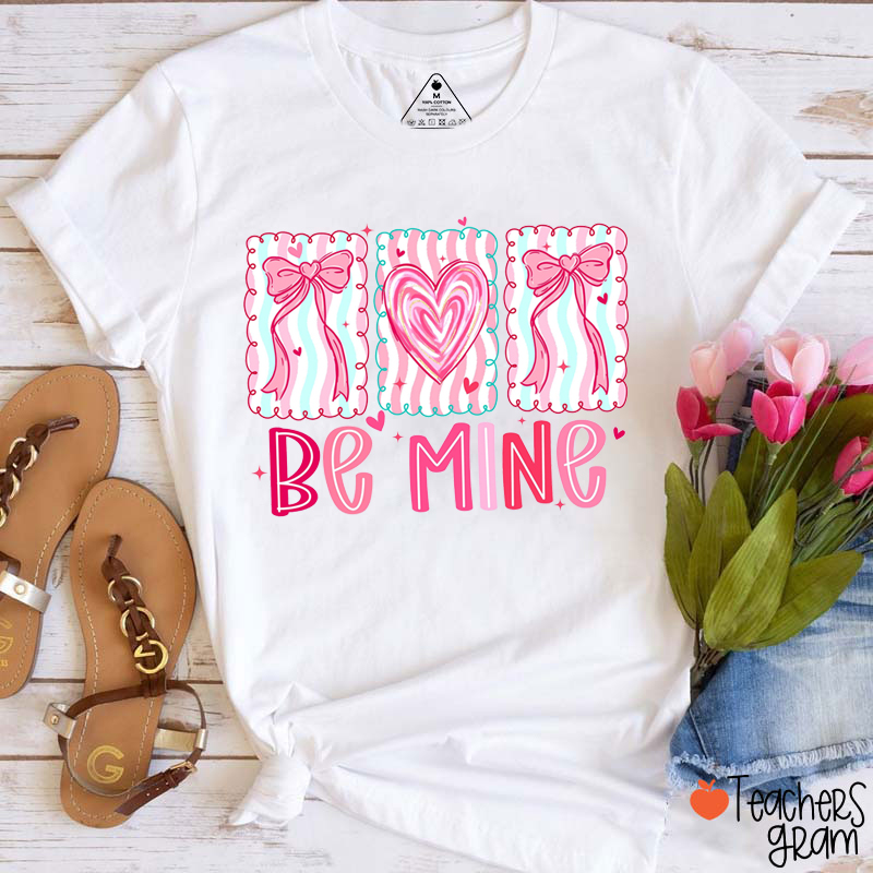 Be Mine Coquette Bow Teacher T-Shirt