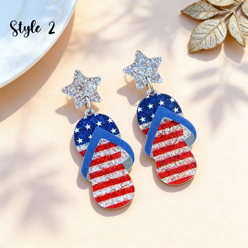 American Independence Day Teacher Acrylic Earrings