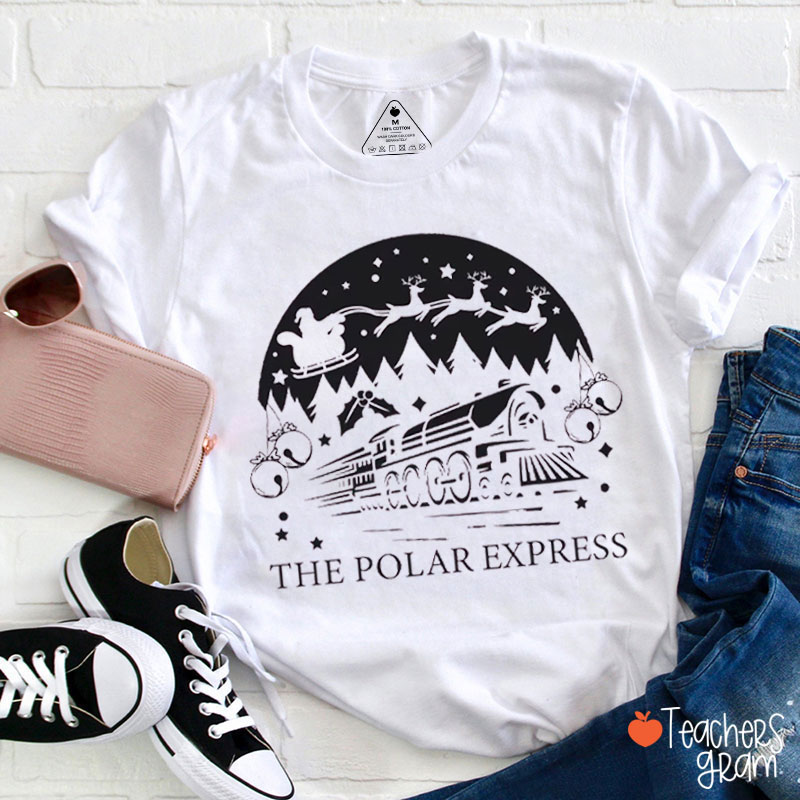 The Polar Express Christmas Vibes Teacher T-Shirt