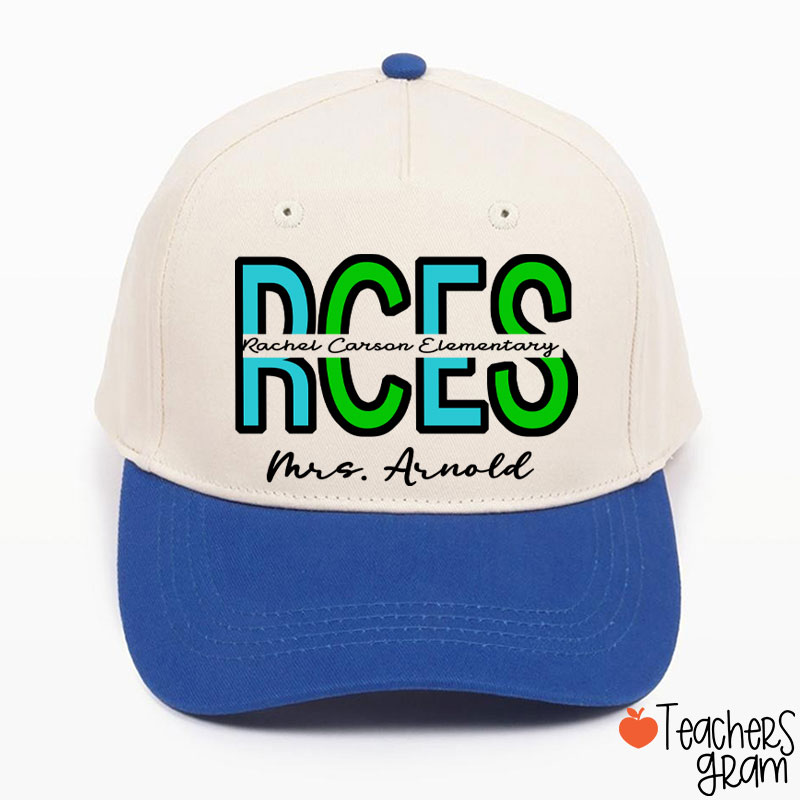 Personalized School Name Abbreviation School Color Teacher Baseball Cap