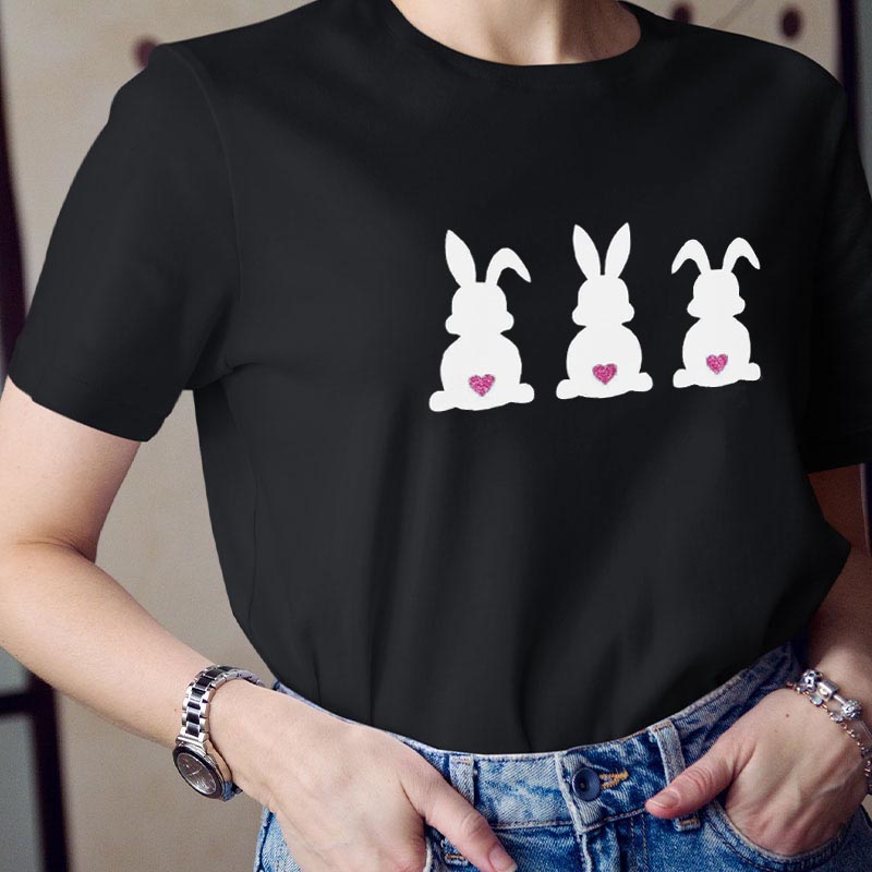 Happy Easter Cute Bunny Teacher T-Shirt