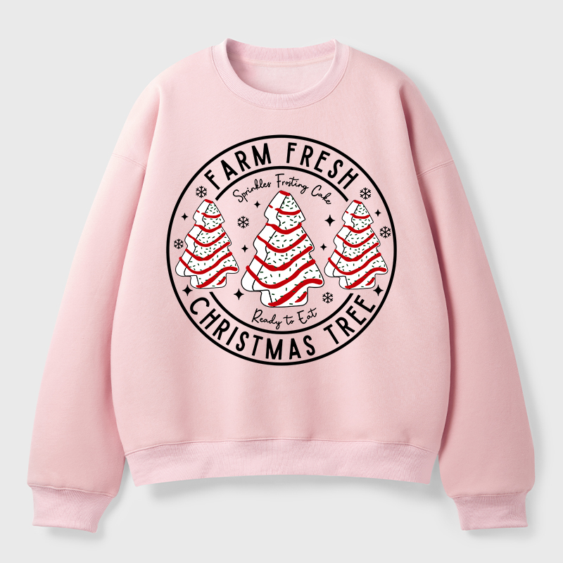 Farm Fresh Christmas Tree Teacher Fleece Sweatshirt