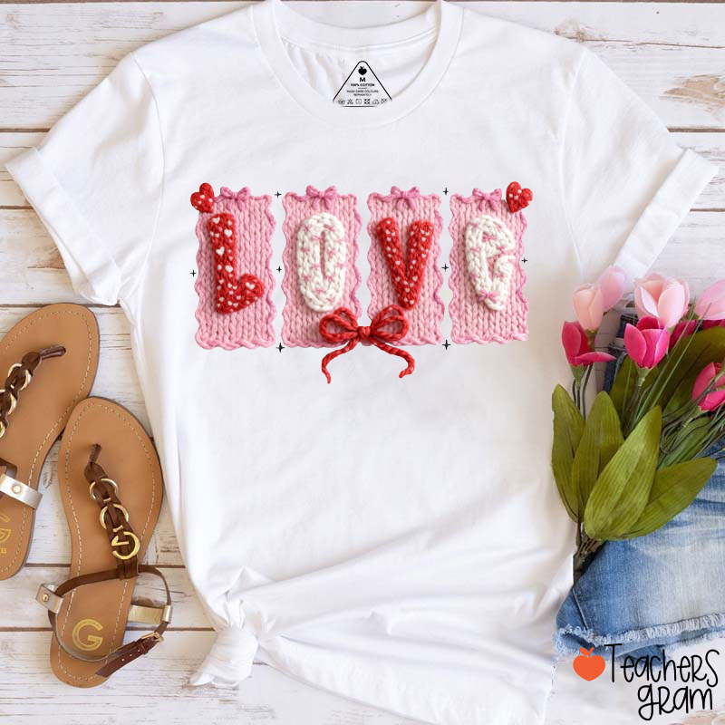 Faux Yarn Love Teacher T-Shirt