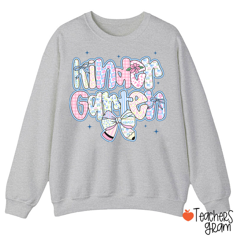 ersonalized Grade Pencil Bow Teacherr Sweatshirt