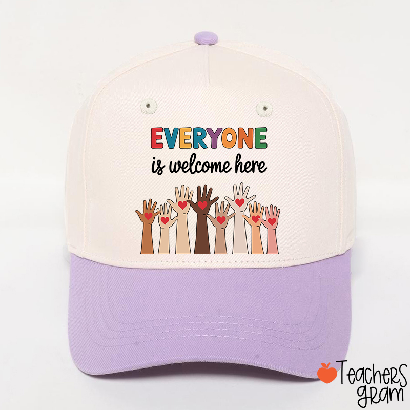 Everyone Is Welcome Here Teacher Baseball Cap