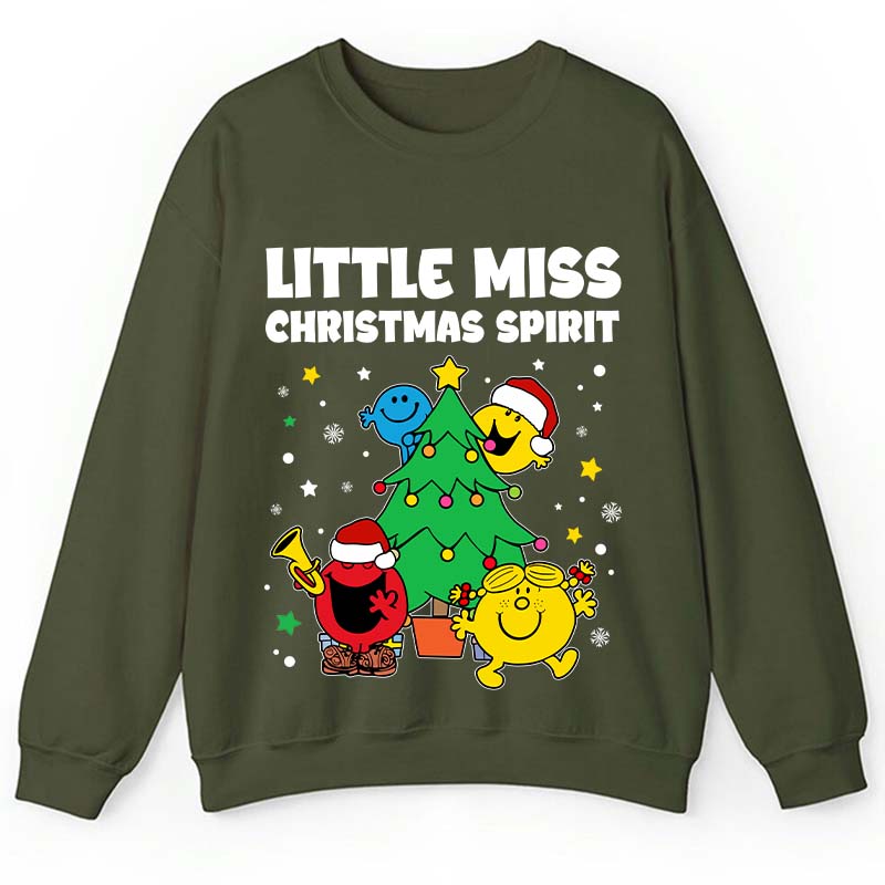 Little Miss Christmas Spirit Teacher Sweatshirt