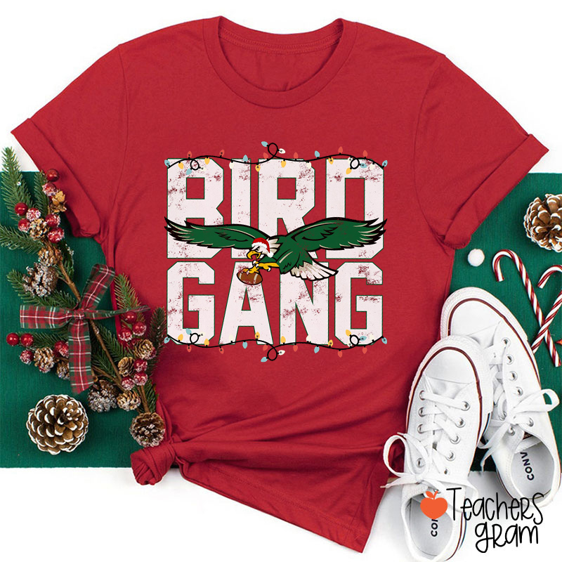 Personalized Sport Bird Gang Christmas Teacher T-Shirt