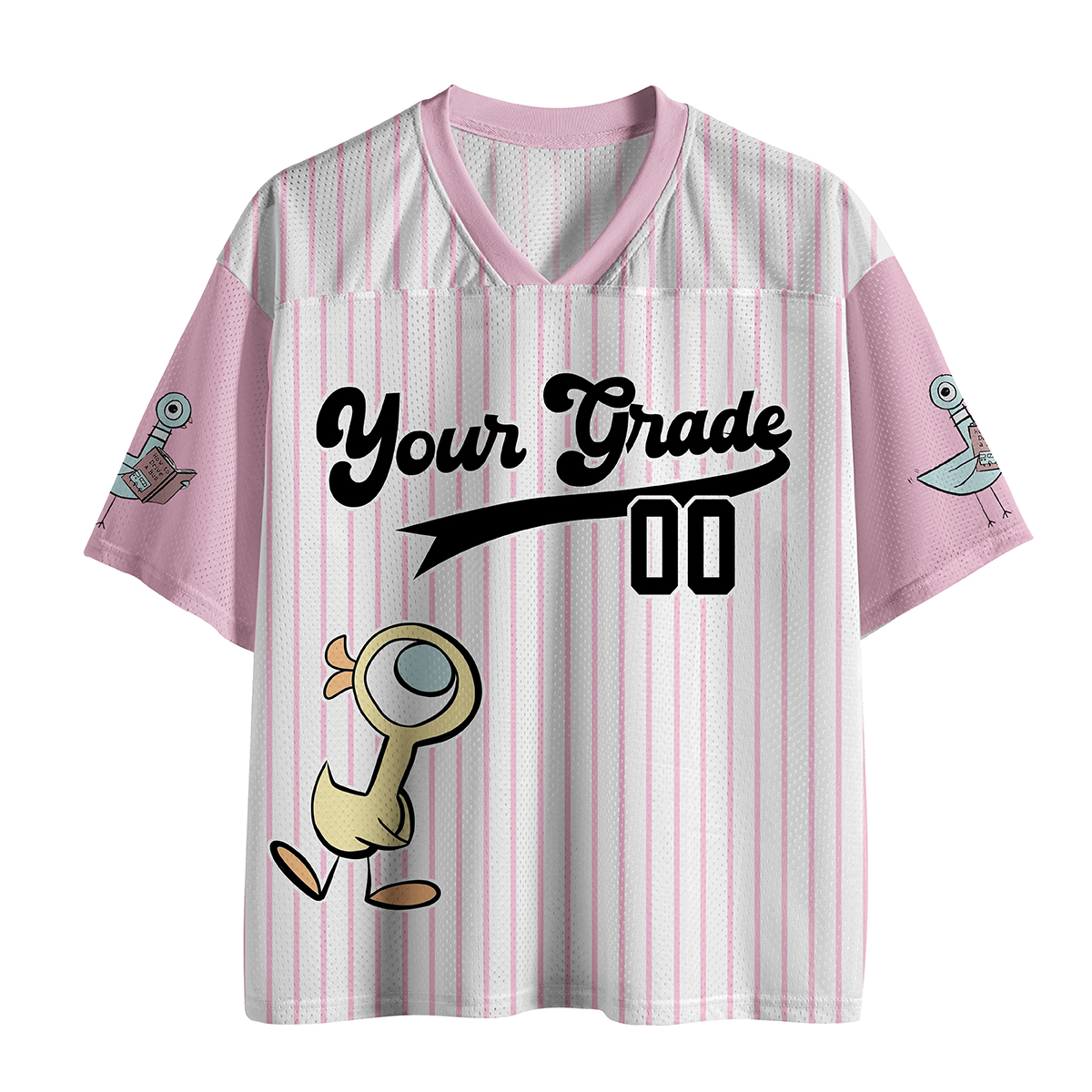 Personalized Grade And Name Cute Pigeon Teacher Mesh Jersey
