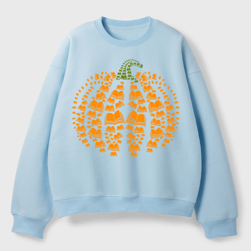 Halloween Pumpkins And Books Teacher Fleece Sweatshirt