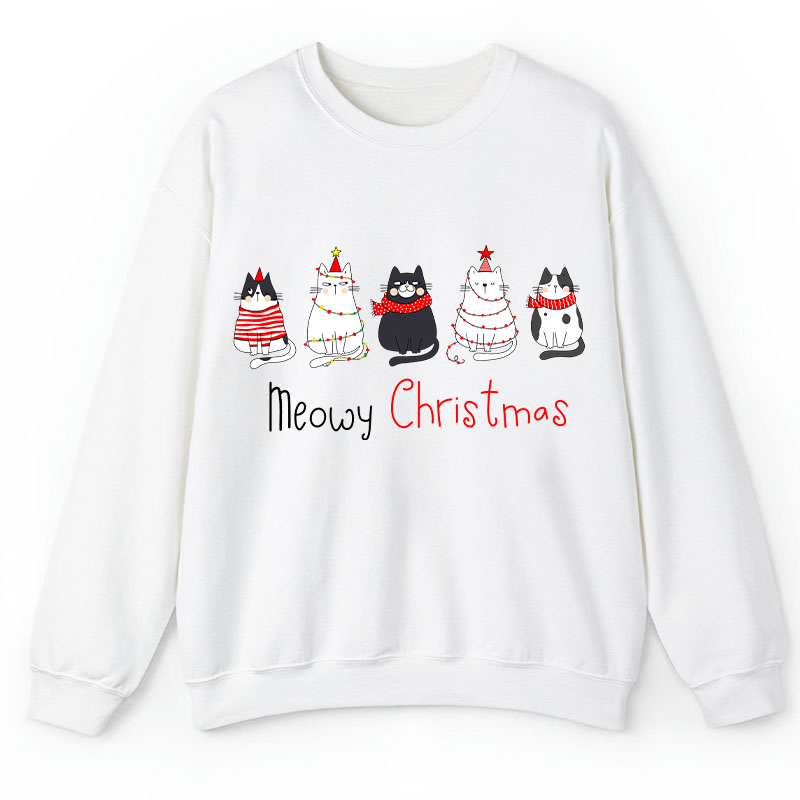 Meowy Christmas Teacher Sweatshirt