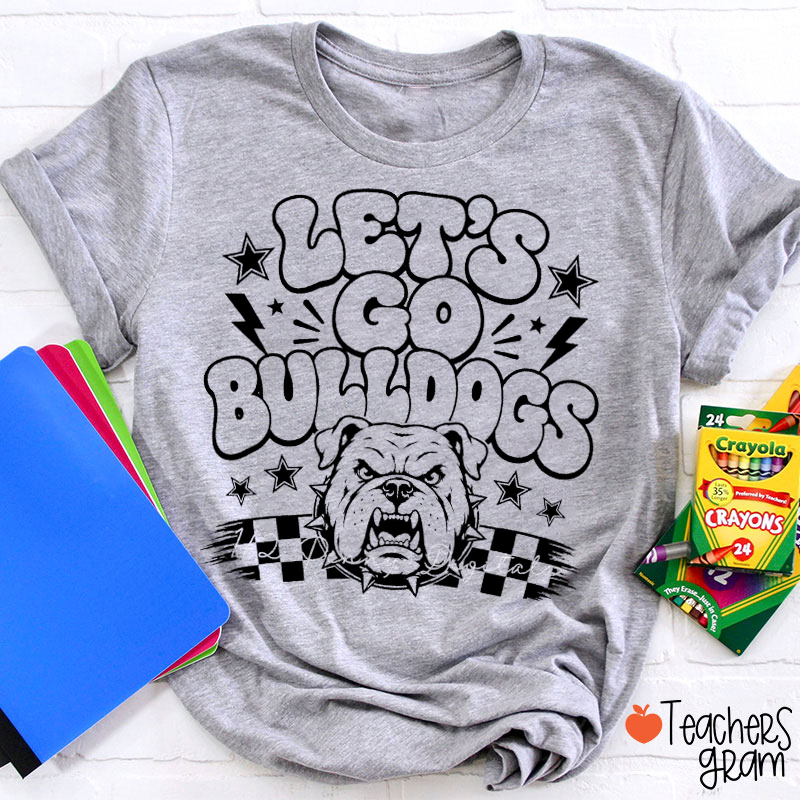 Personalized Mascot Let's Go Team Spirit Teacher T‑Shirt