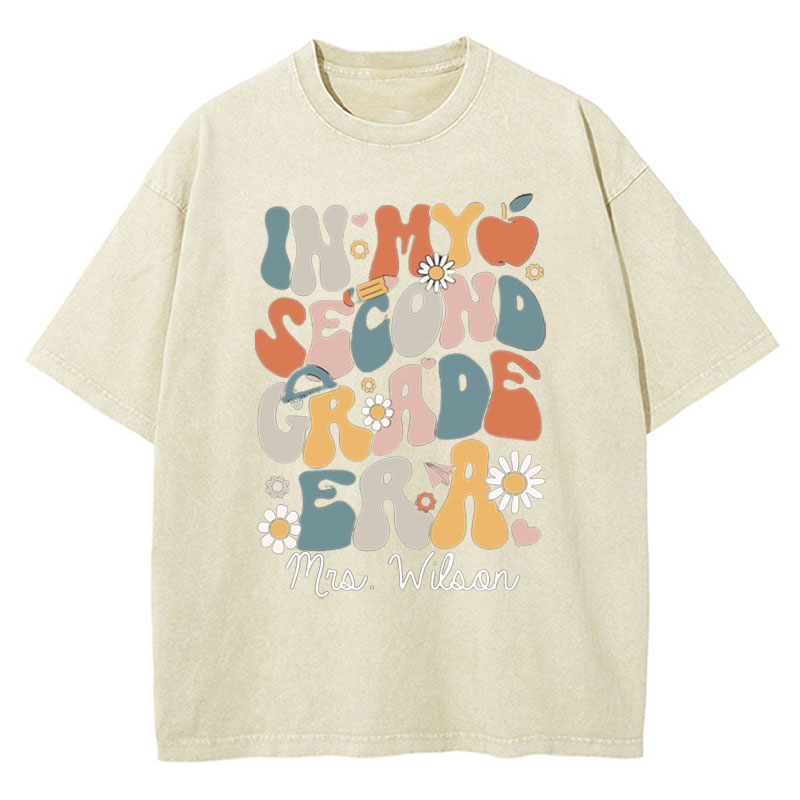 Personalized In My Grade Era Teacher Washed T-Shirt