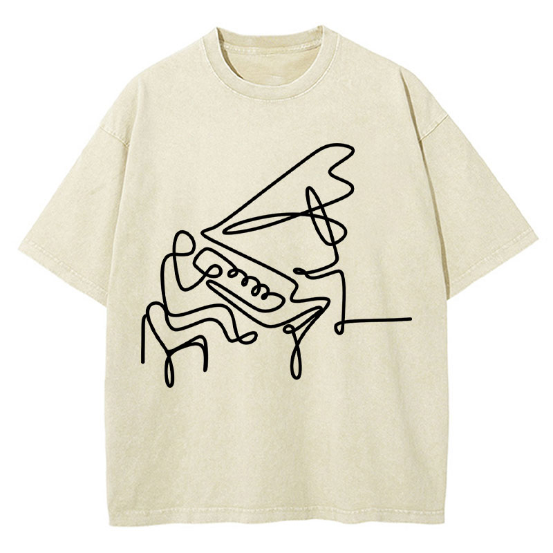 Musician Piano Teacher Washed T-Shirt