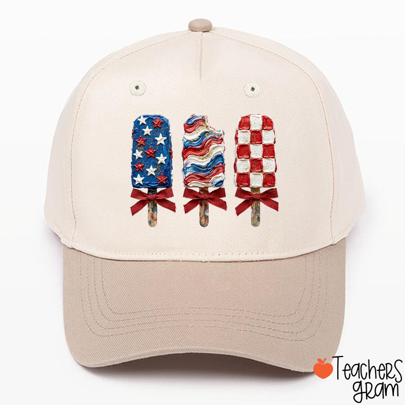 Patriotic Popsicle Teacher Baseball Cap