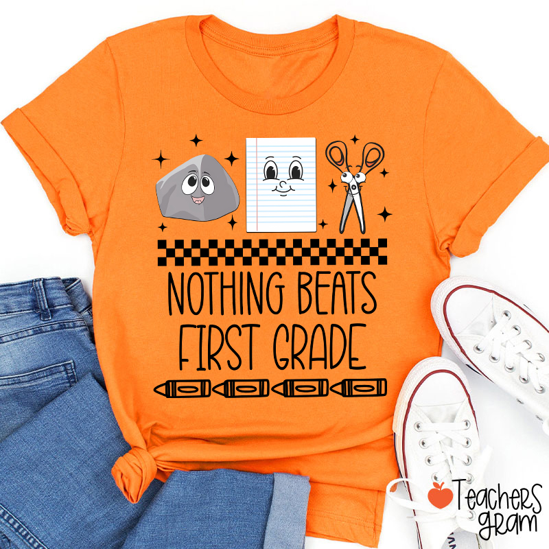 Personalized Grade Rock Paper Scissors Teacher T-Shirt