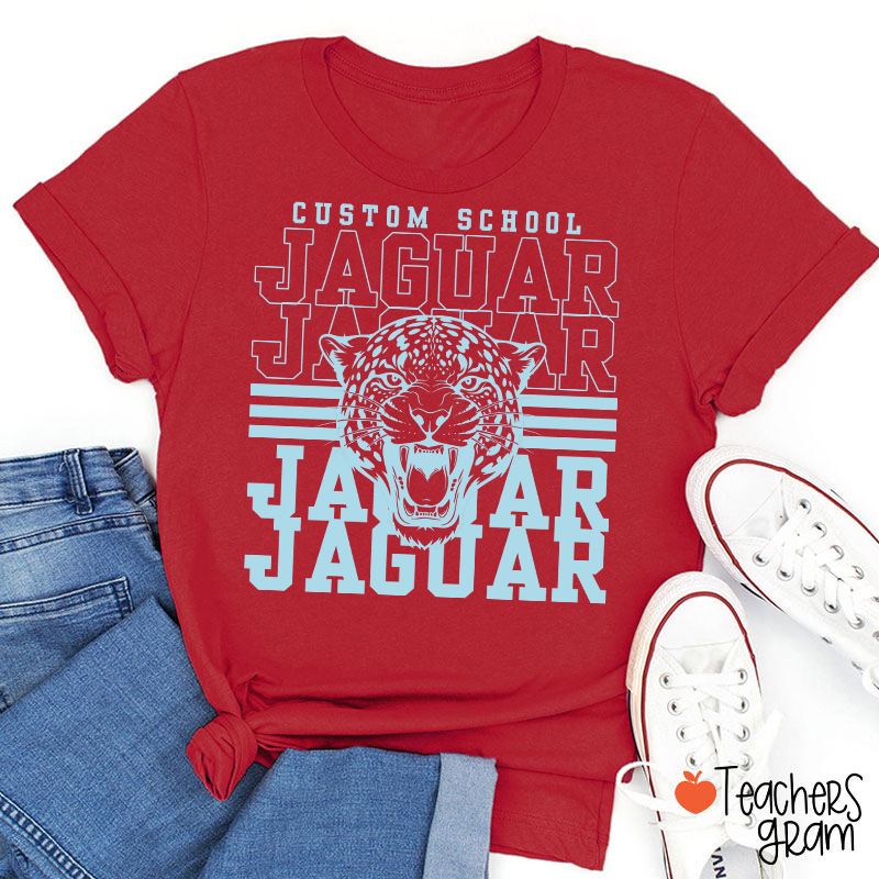 Personalized Mascot And School Name Spirit Teacher T-Shirt