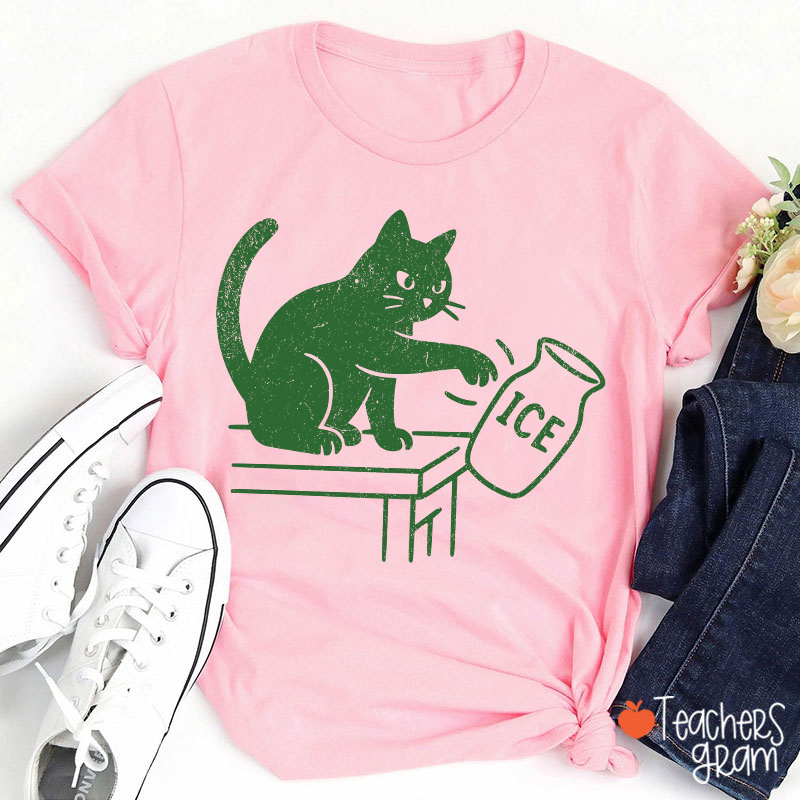 Abolish ICE Funny Cat Political Teacher T-Shirt