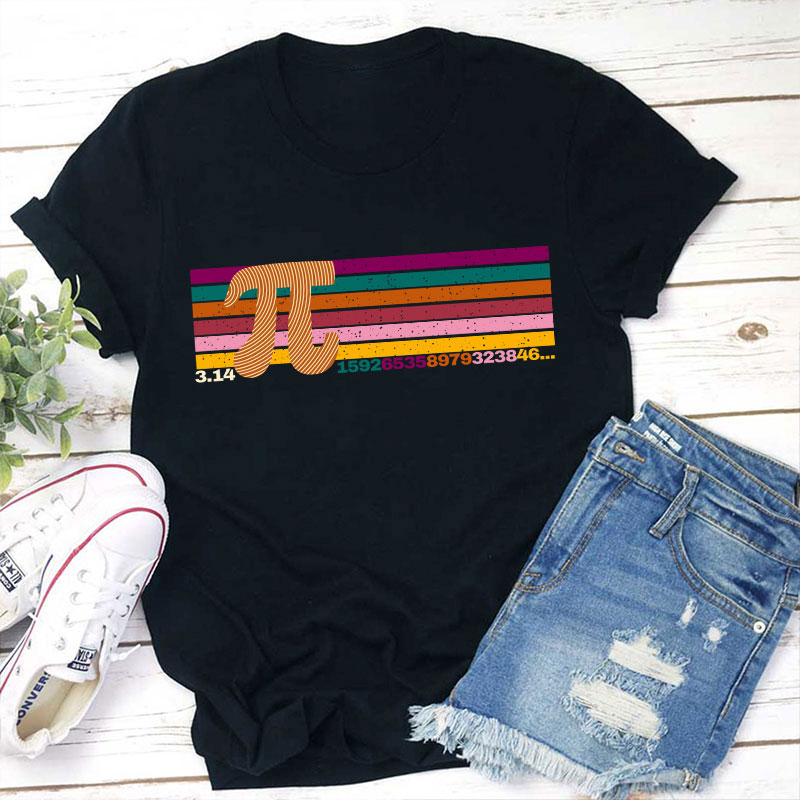 Retro Pi Teacher T-Shirt