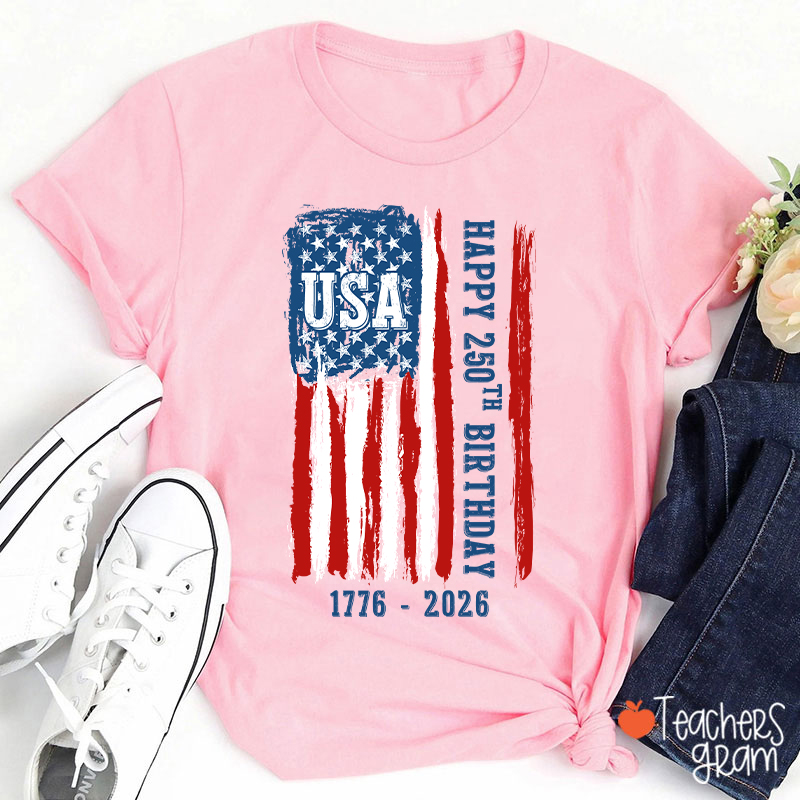 America Independence Day 1776-2026 Patriotic Teacher T-Shirt