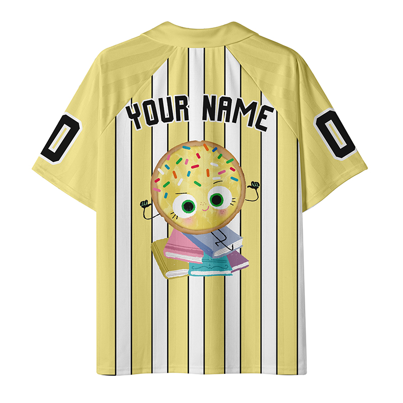 Personalized Cartoon Cookie Teacher Collar Jersey