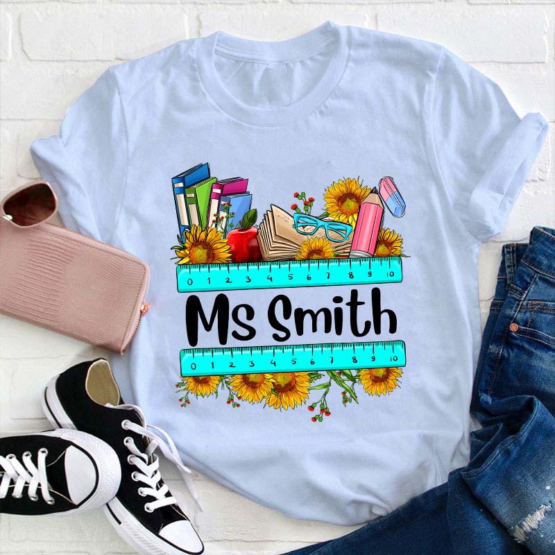Personalized Name Happy Teaching Teacher T-Shirt