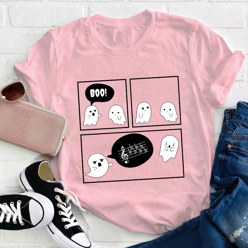 Cute Ghosts Boo Teacher T-Shirt