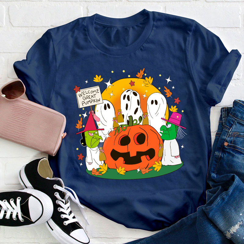 Welcome Great Pumkin Teacher T-Shirt