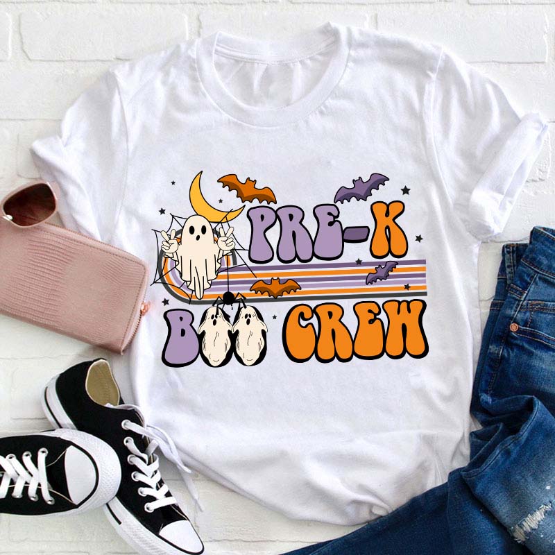 Personalized Grade Boo Crew Teacher T-Shirt