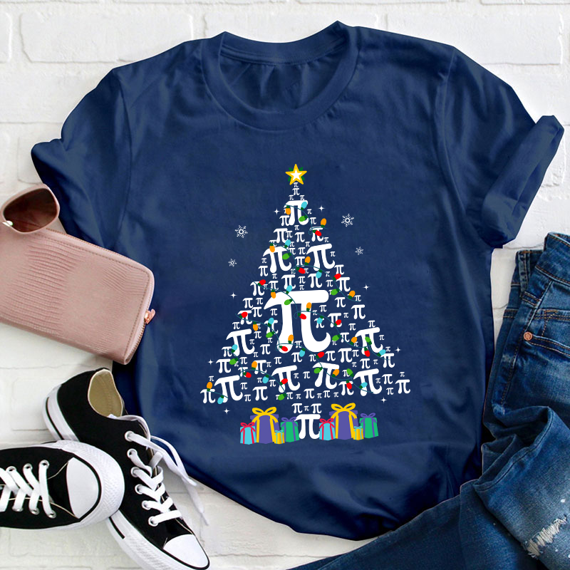 Christmas Pi Tree Teacher T-Shirt